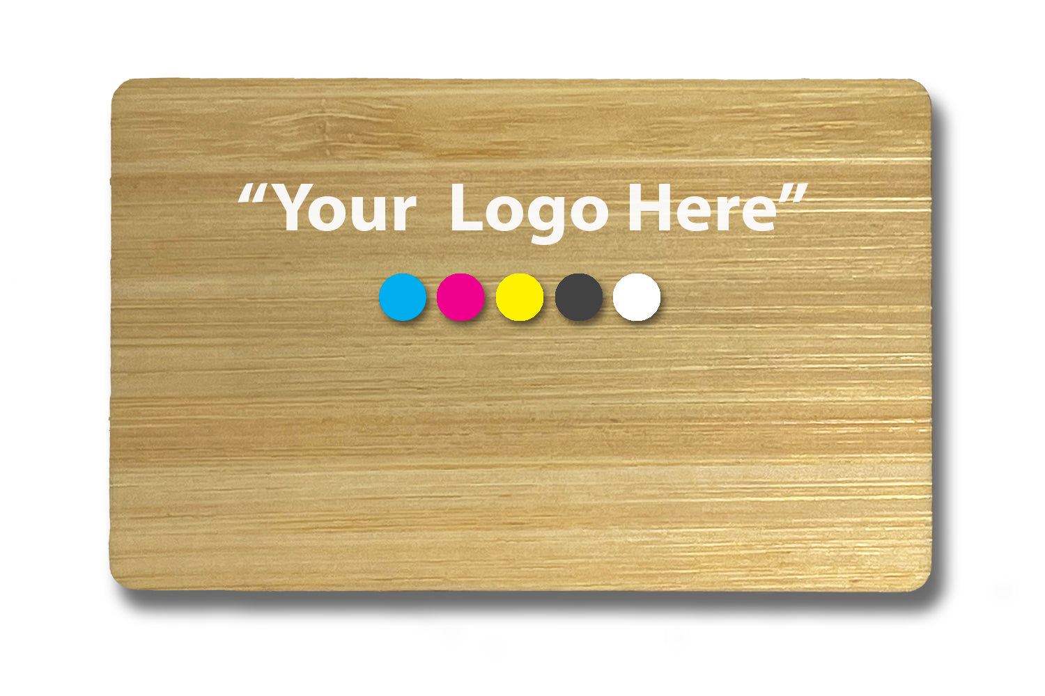 Smart Tap NFC Business Card Bamboo Light Color Front