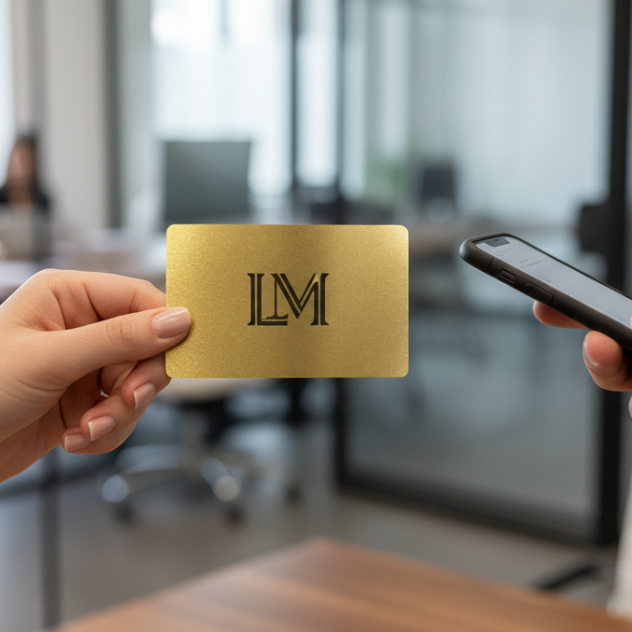 NFC Business Card Metal Gold (Ανοξείδωτο ατσάλι)