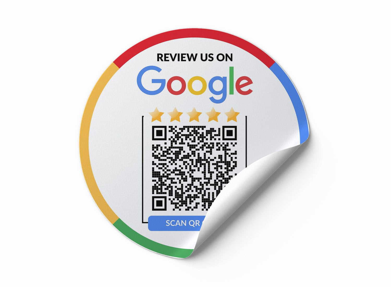 Smart-Tap, Google Review Sticker με QR Code χωρίς το λογότυπό σας.