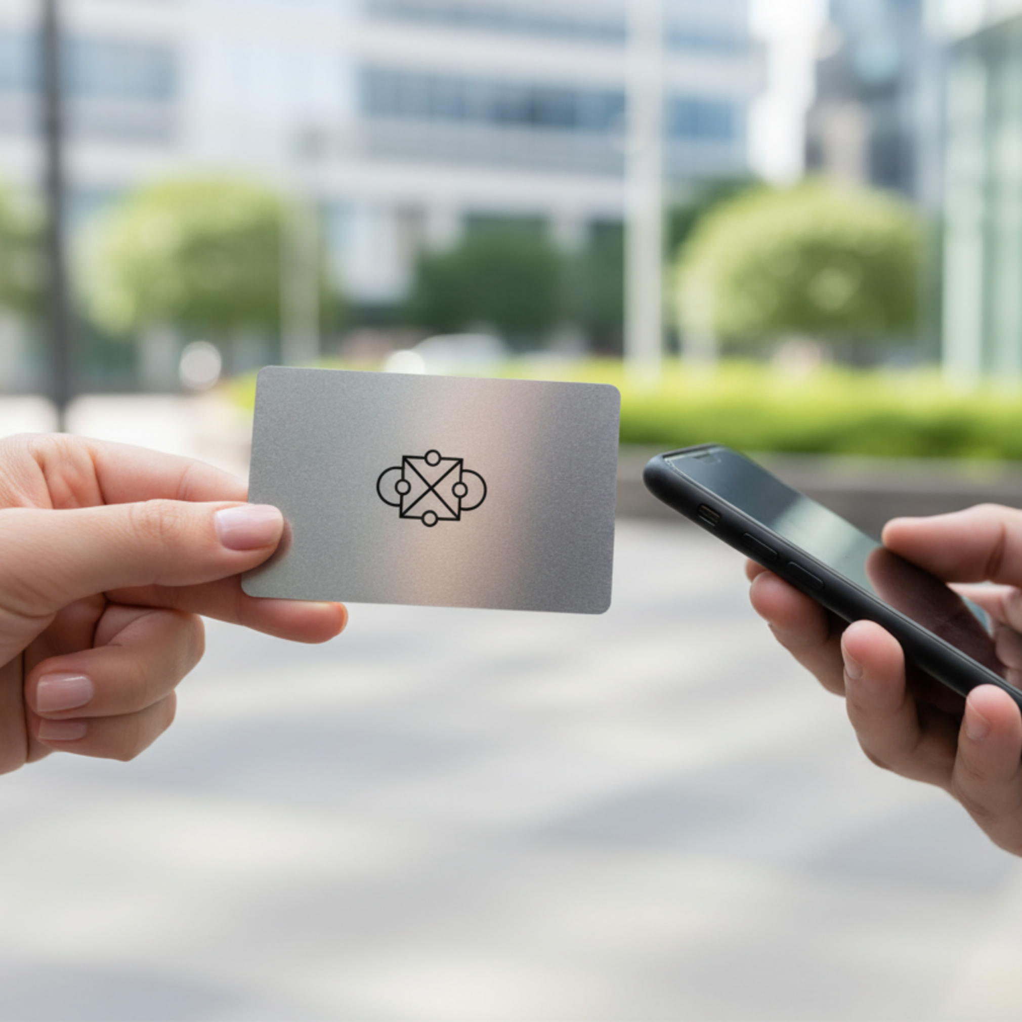 NFC Business Card Metal Silver (Ανοξείδωτο ατσάλι)