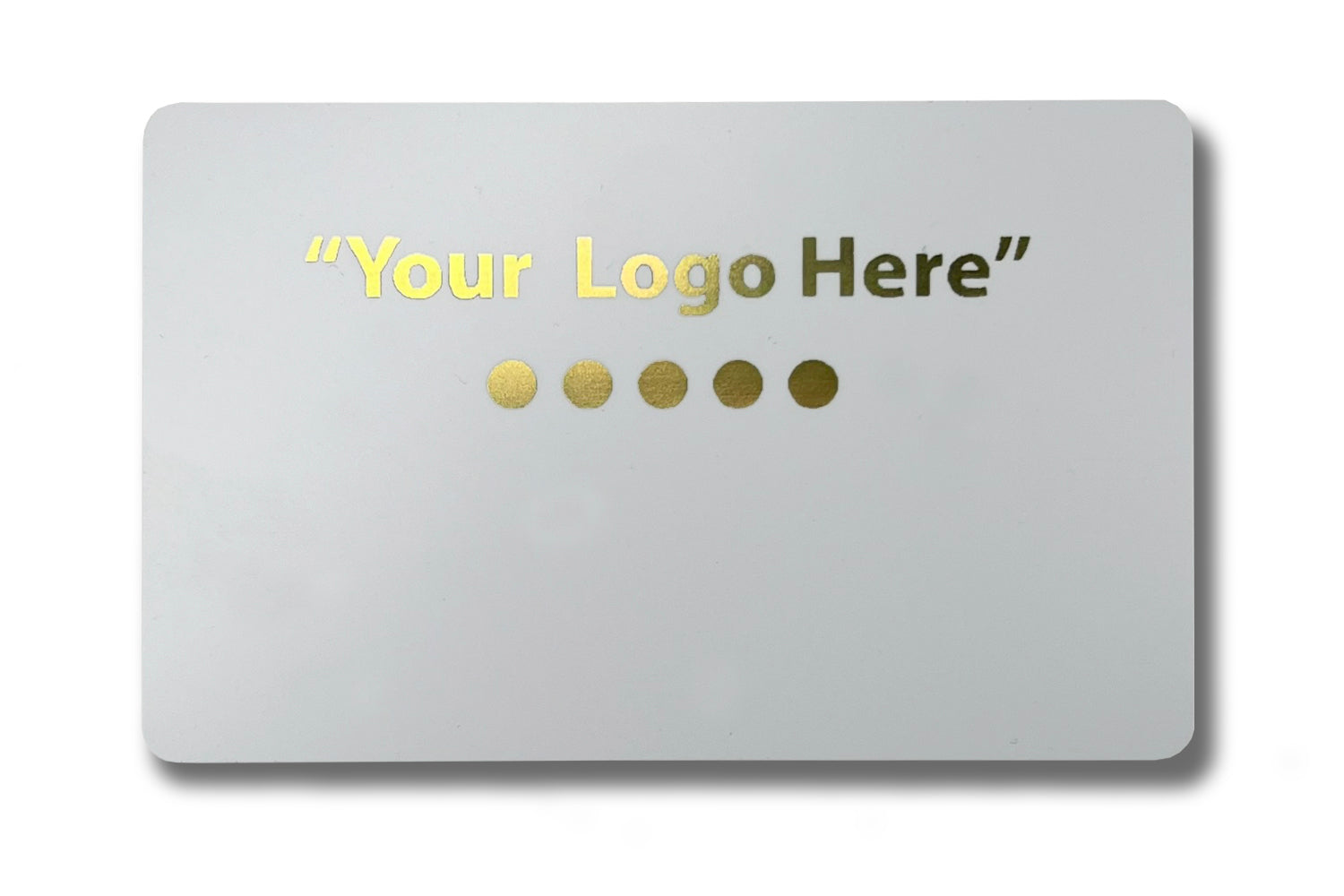 Smart-Tap, NFC Business Card White Gold print