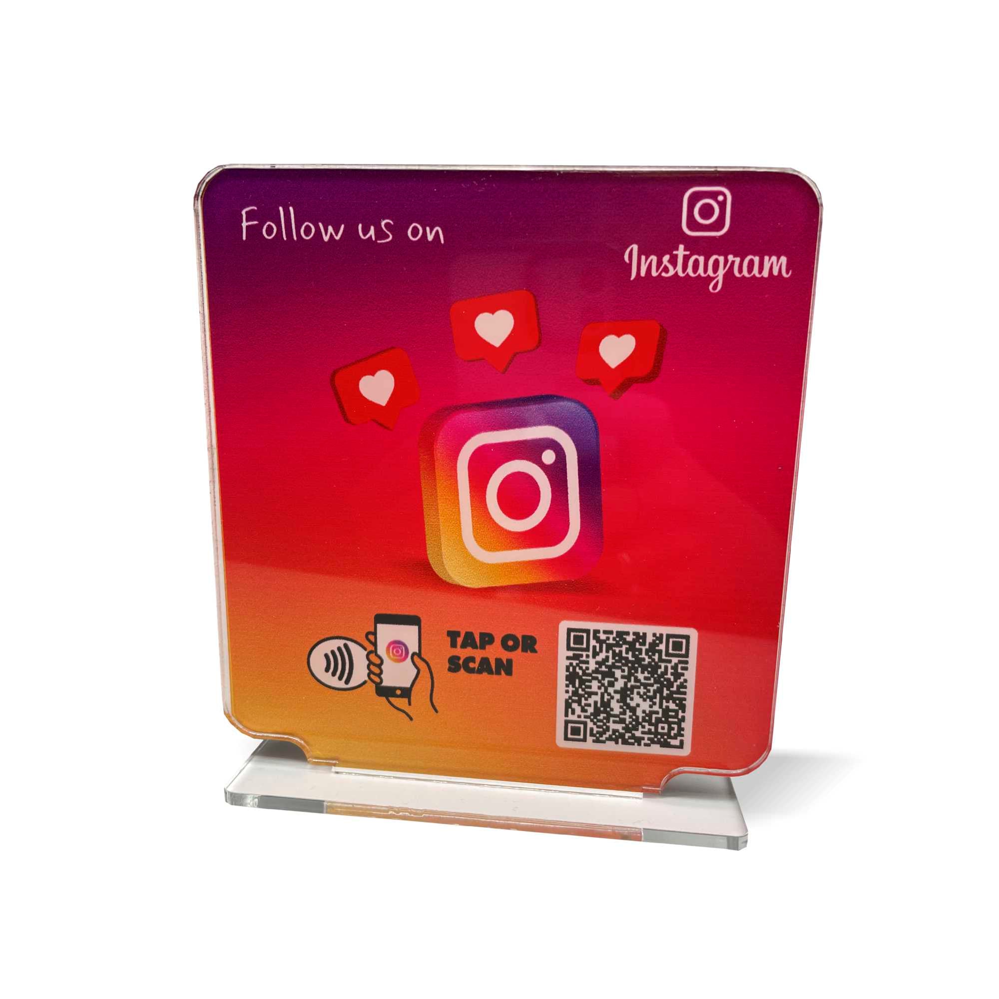 Smart-Tap, Instagram Table Talker με NFC/QR Code, T-Shape χωρίς το λογότυπο σας. Σχέδιο 3