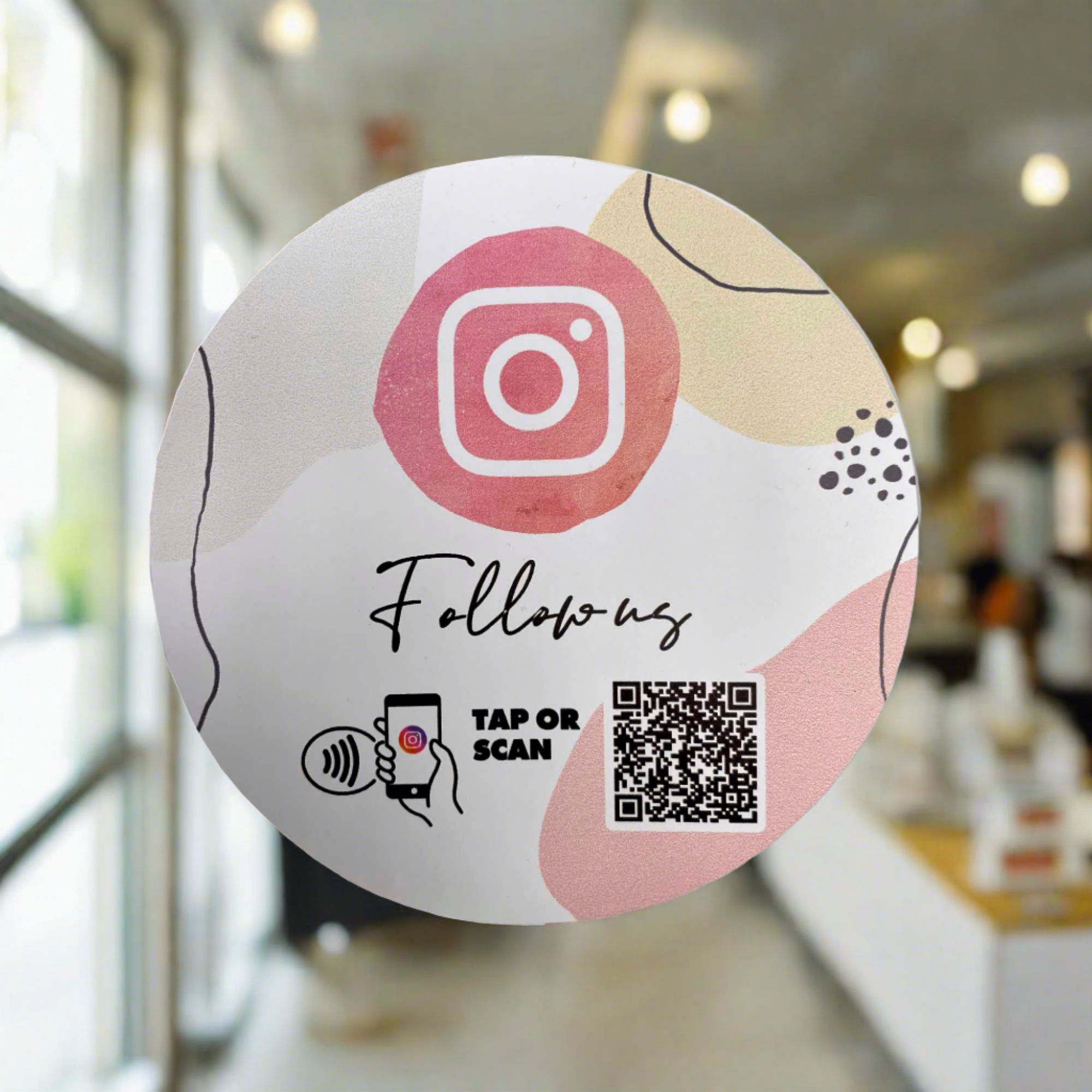 Smart-Tap, Instagram sticker με NFC/QR Code χωρίς το λογότυπο σας. Σχέδιο 2