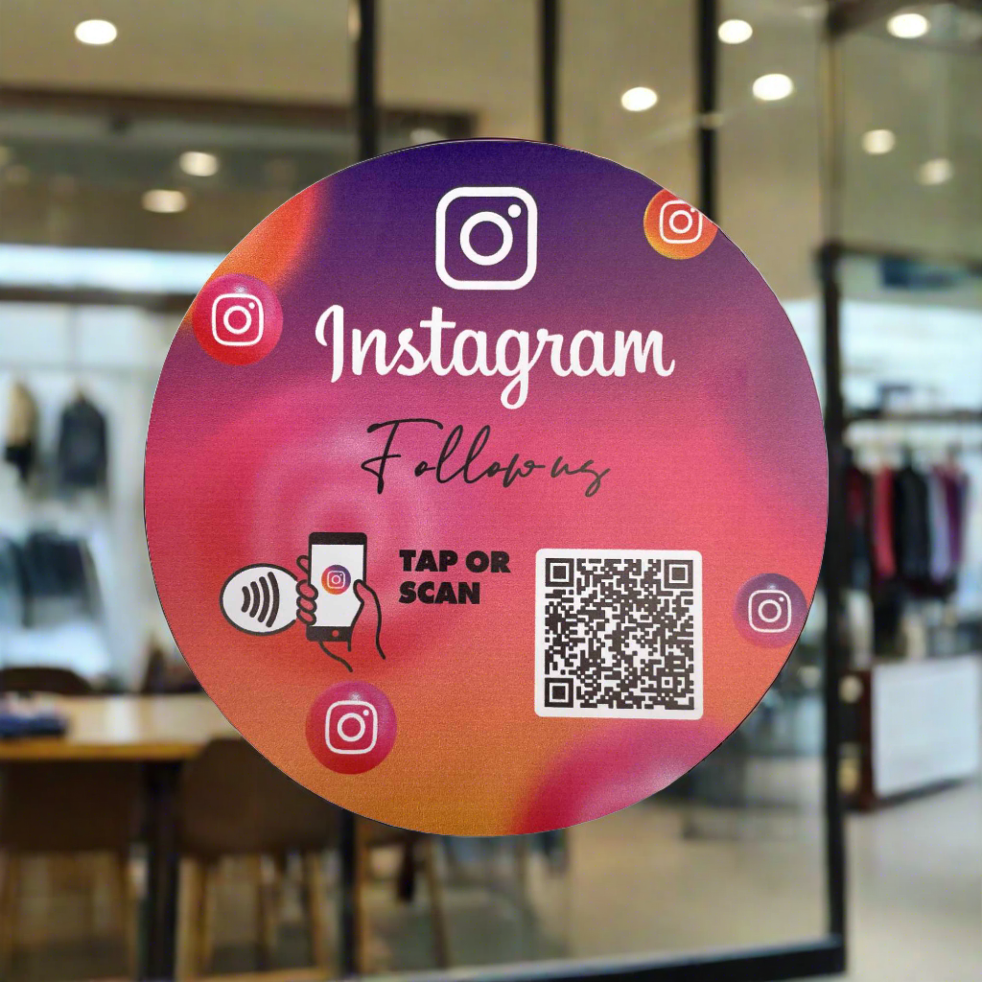Smart-Tap, Instagram sticker με NFC/QR Code χωρίς το λογότυπο σας. Σχέδιο 4