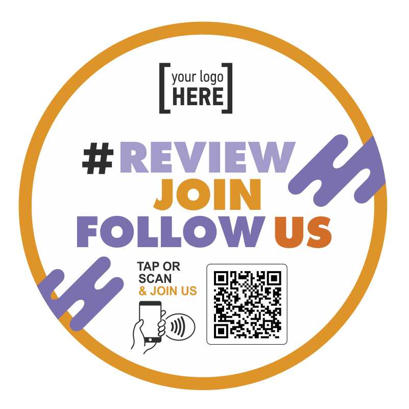 Smart-Tap, SocialLinks Sticker Set με το λογότυπό σας. Σχέδιο 1.