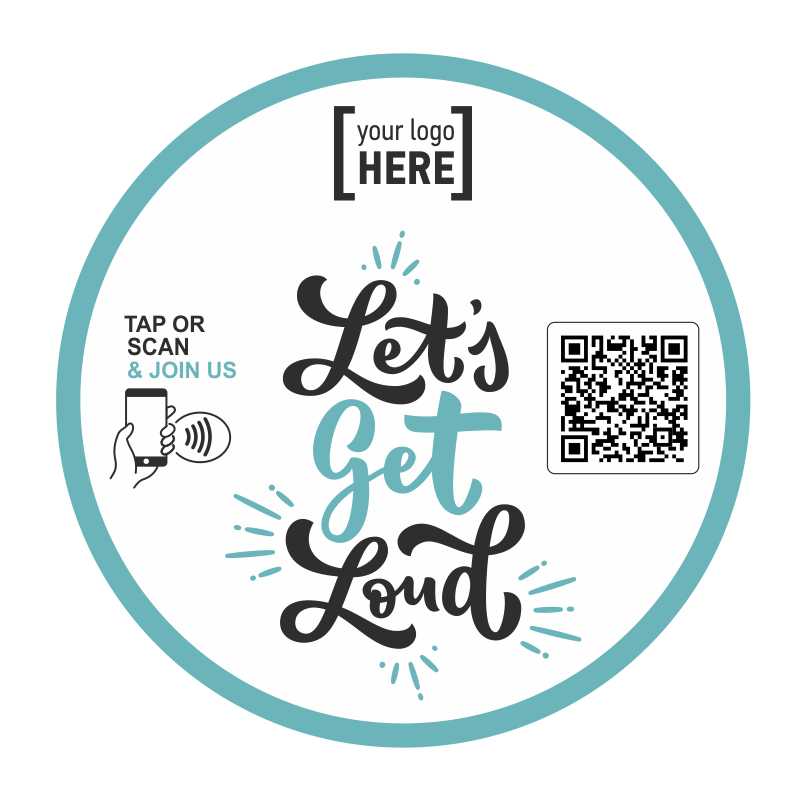 Smart-Tap, SocialLinks Sticker Set με το λογότυπό σας. Σχέδιο 2