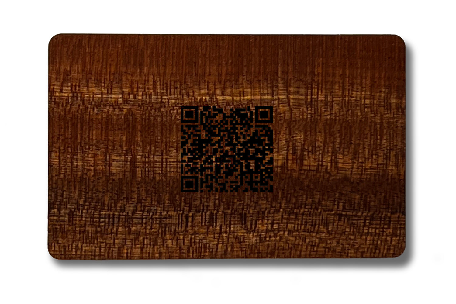 Smart Tap NFC Business Card Bamboo Dark Black Back