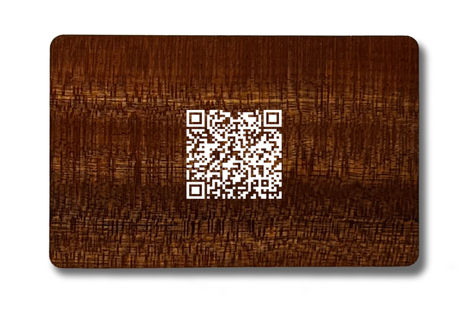 Smart Tap NFC Business Card Bamboo Dark White Back