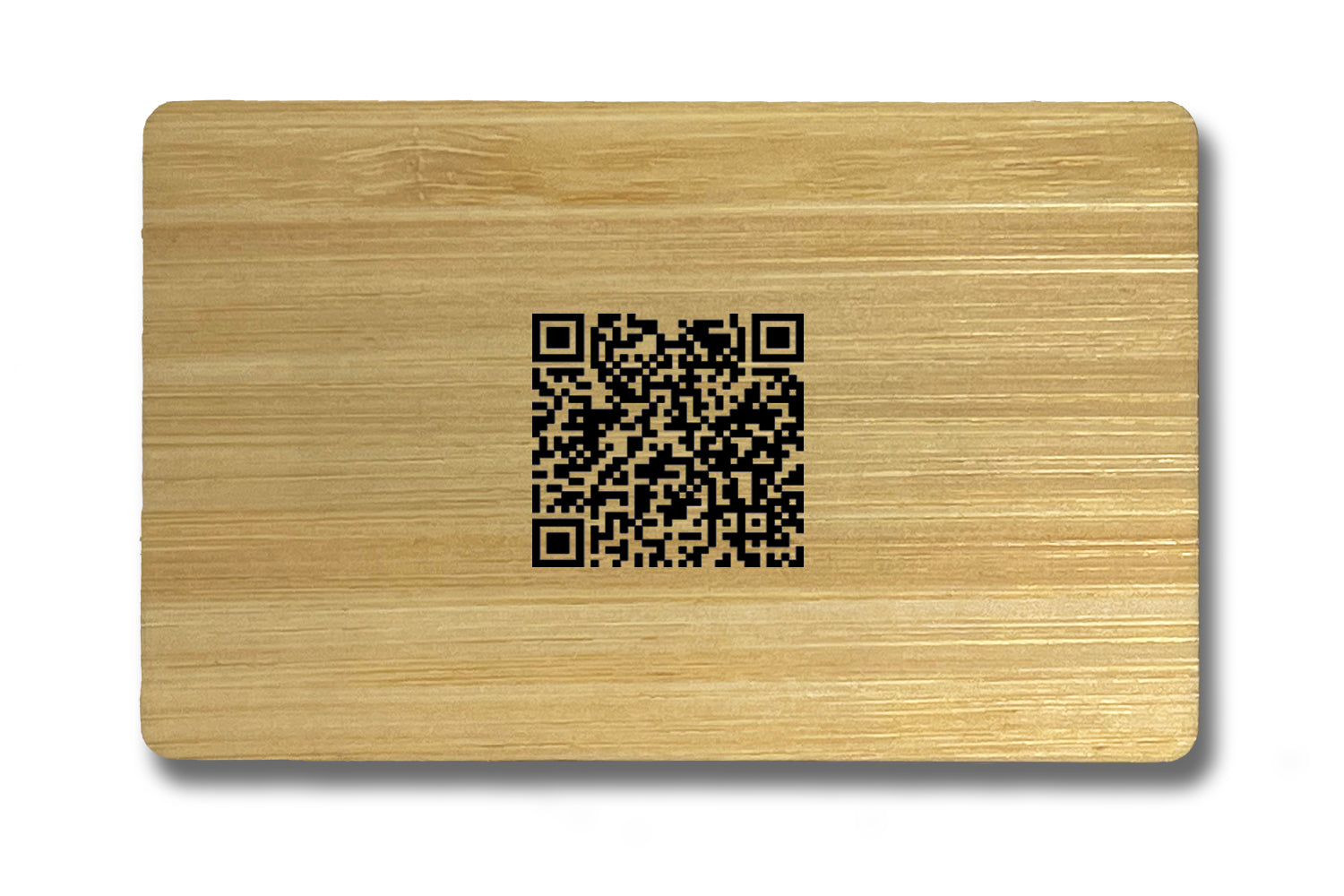 Smart Tap NFC Business Card Bamboo Light Black Back