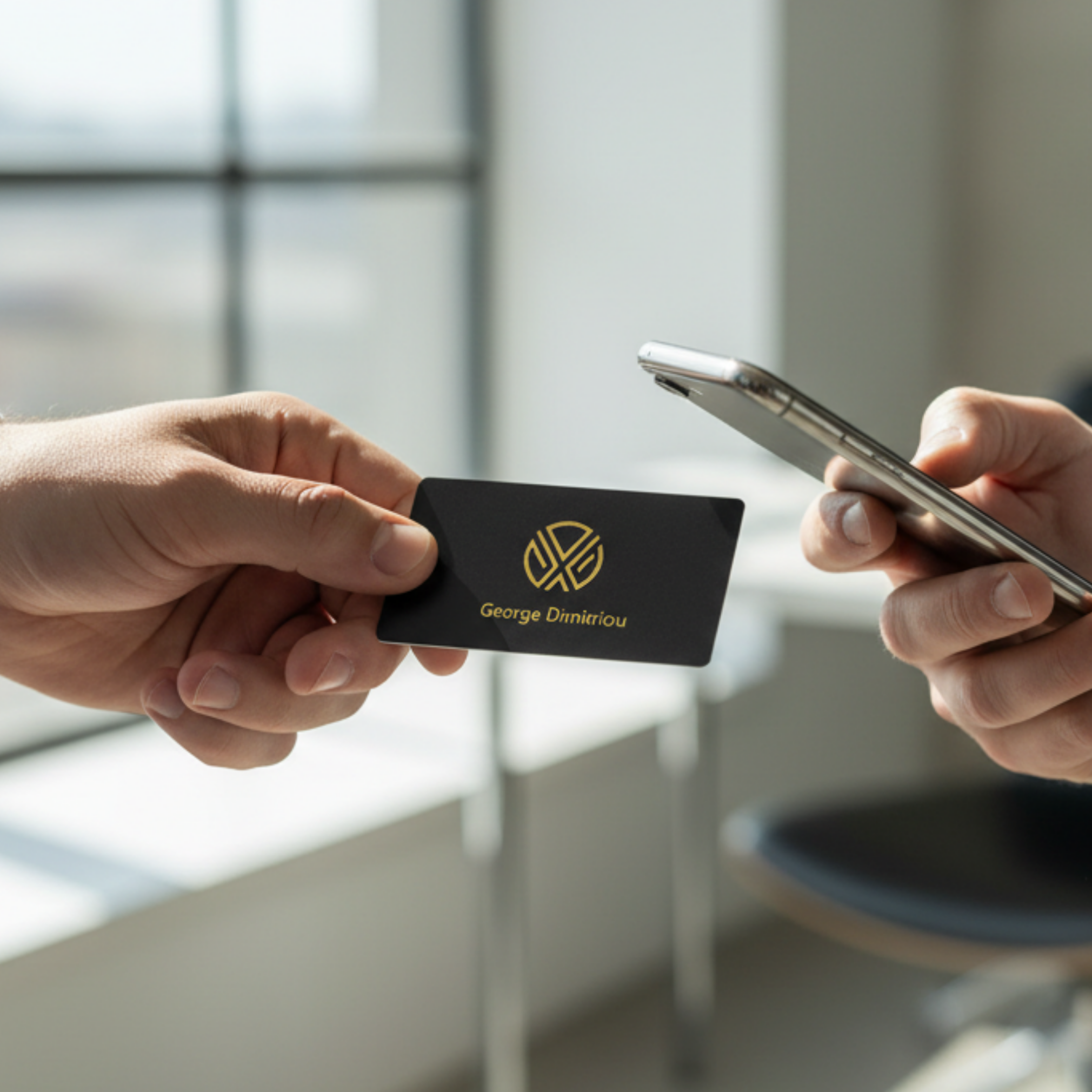 NFC Business Card PVC (Gold Print)