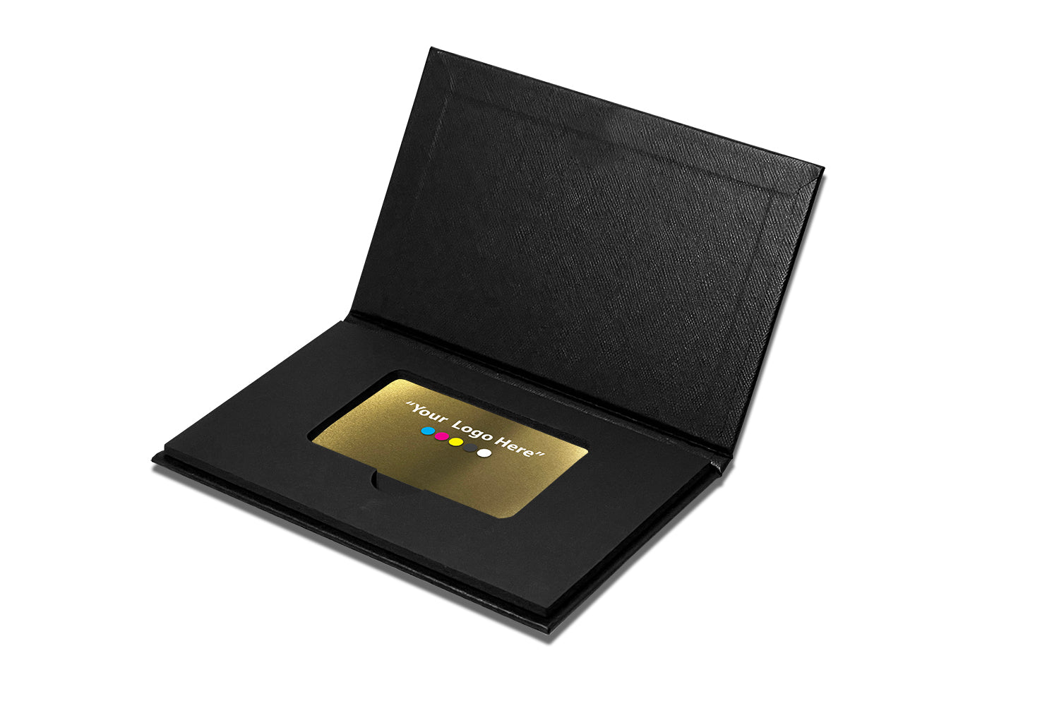 Smart Tap NFC Business Card Box Bamboo Gold