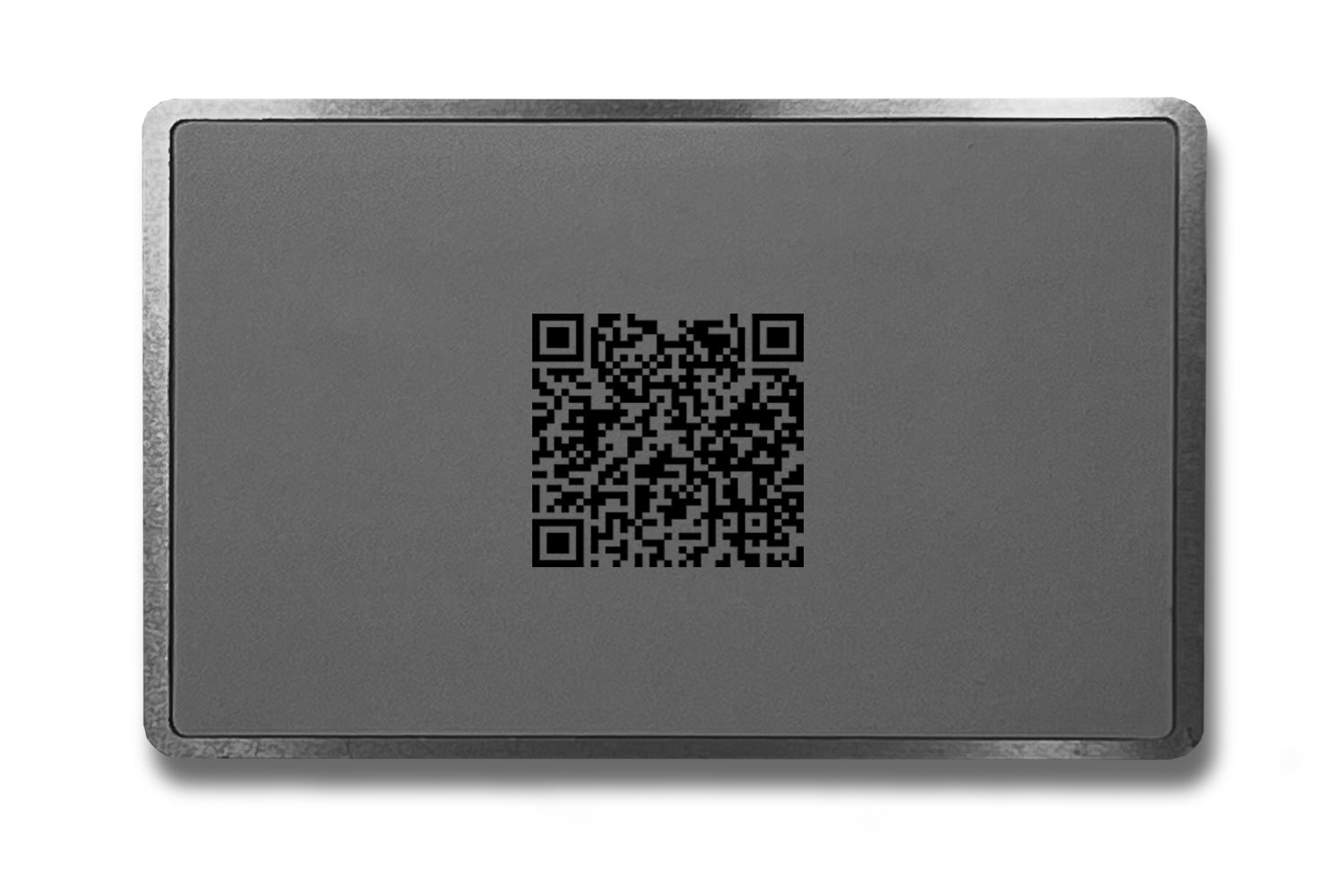 Smart Tap NFC Business Card Silver Back Black