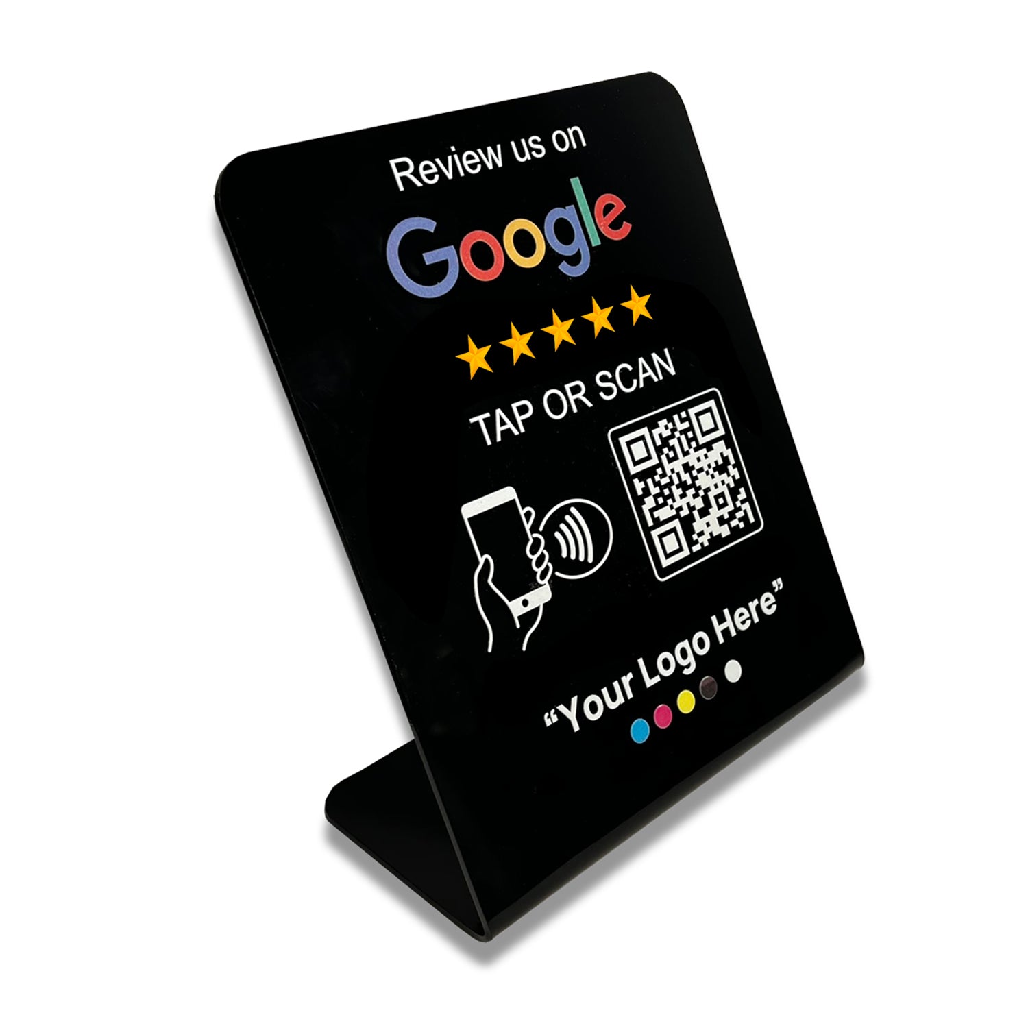 Google Review Table Talker (L-Shape Black)
