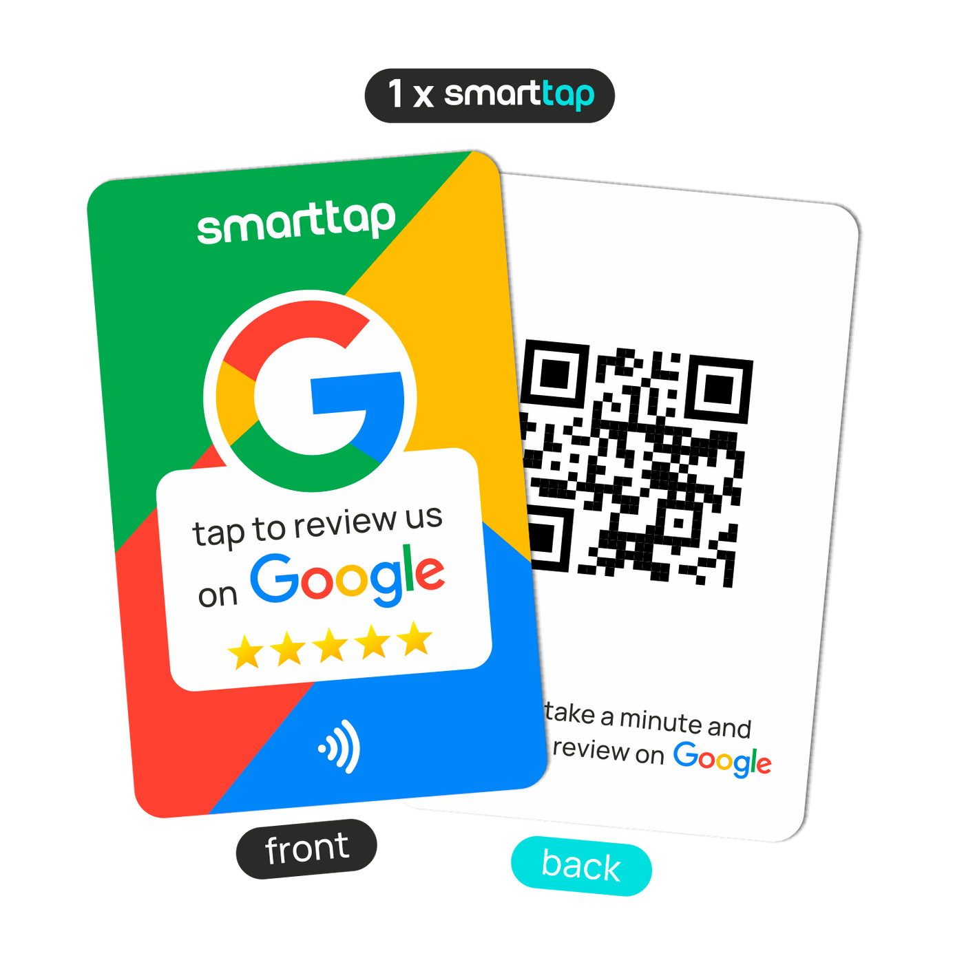 NFC Google Review Card (PVC) χωρίς λογότυπο