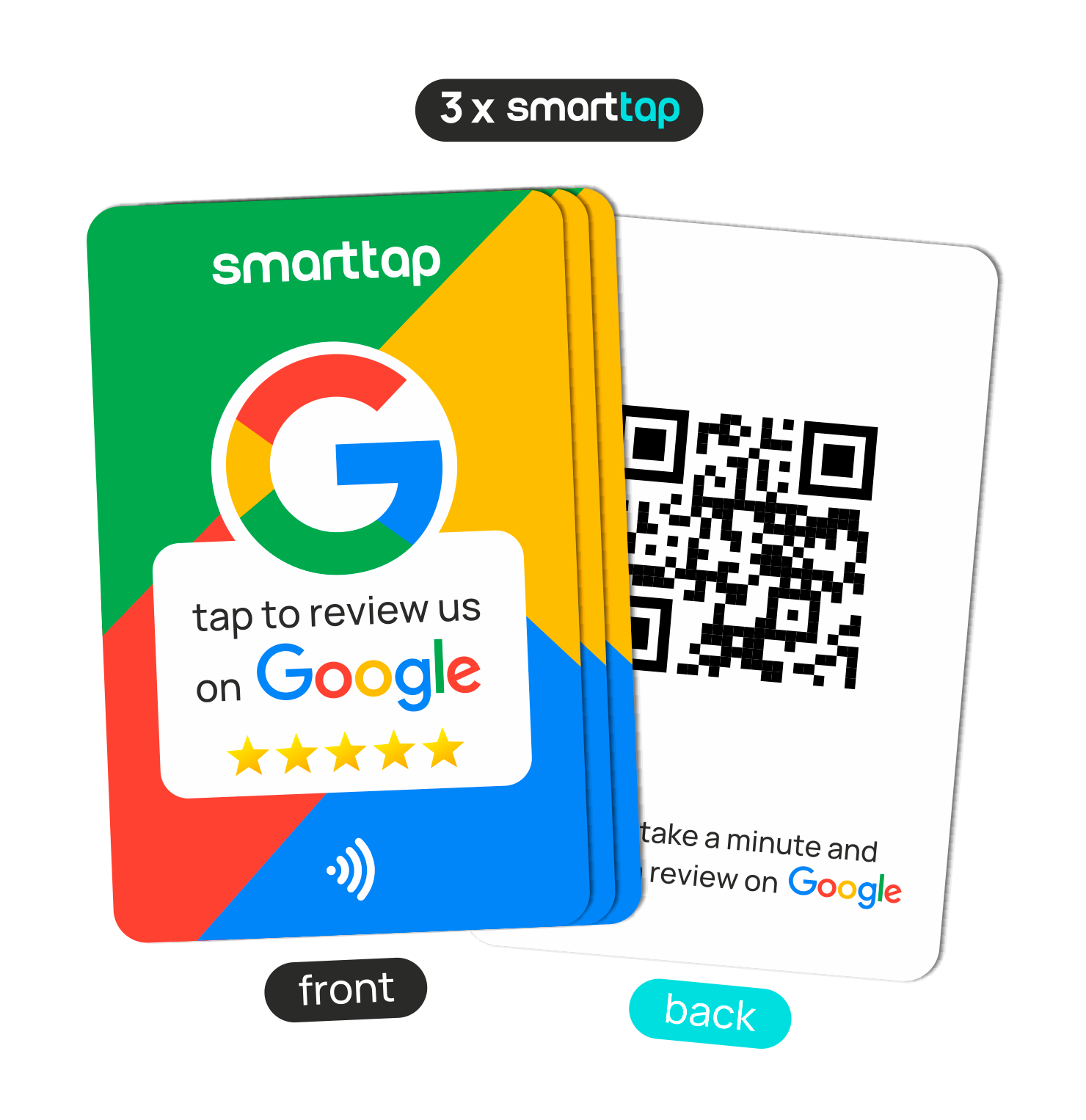NFC Google Review Card (PVC) χωρίς λογότυπο