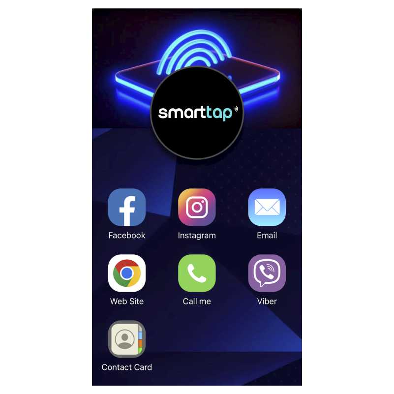 NFC Business Card Metal Black (Ανοξείδωτο ατσάλι)