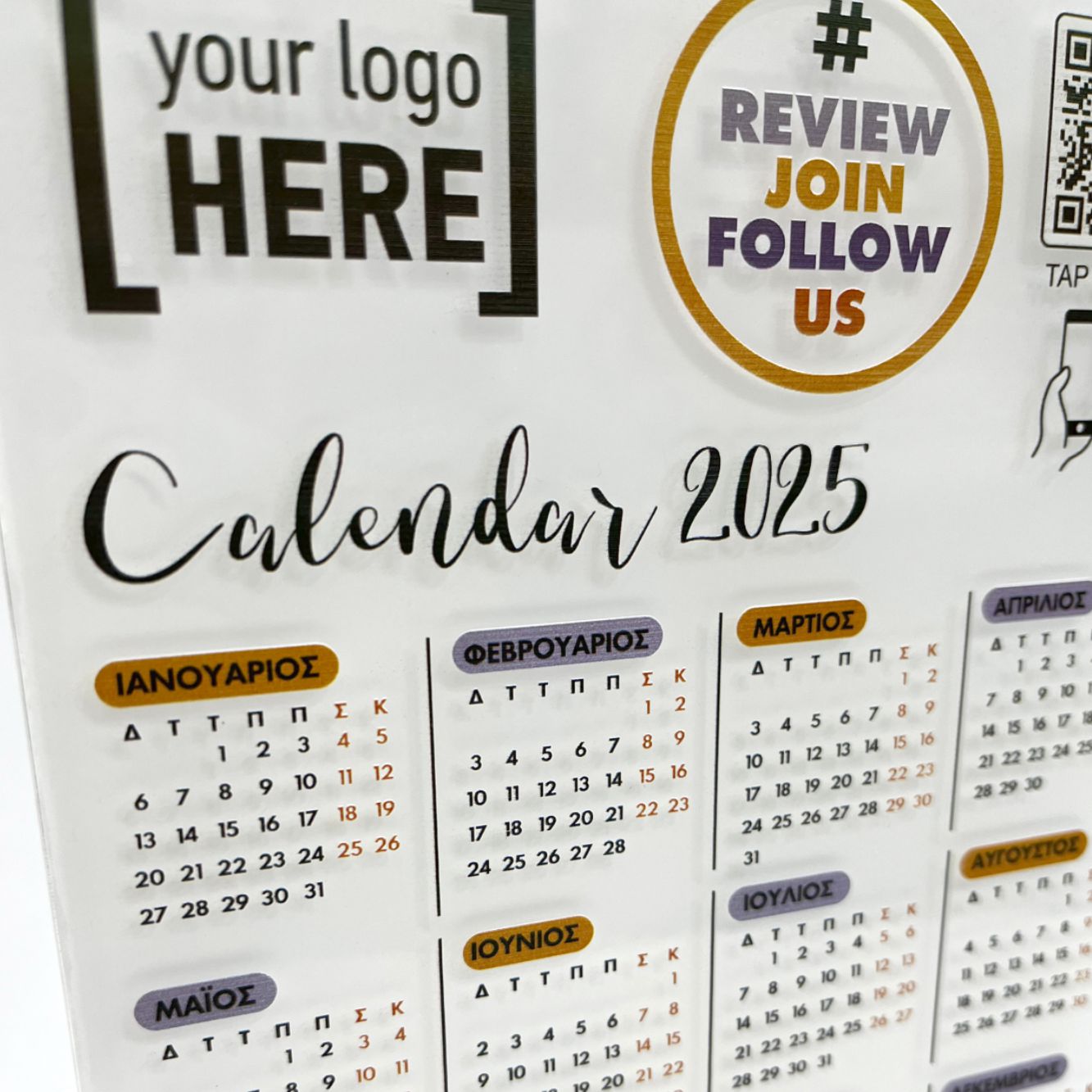 Calendar 2025 & Table Talker T-shape