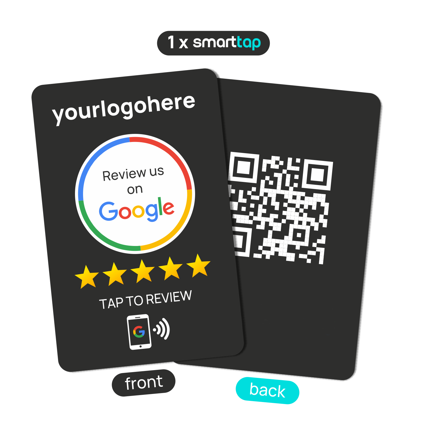 NFC Google Review Card (PVCWhite) (With Your Logo)